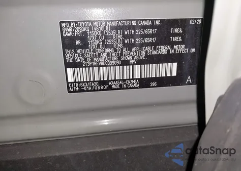 2020 Toyota Rav4 Xle from USA, damaged, VIN 2T3P1RFV8LC099090